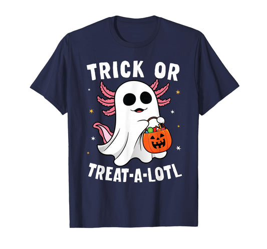 Trick or Treat A Lotl Axolotl Halloween Costume Toddler Kids T-Shirt