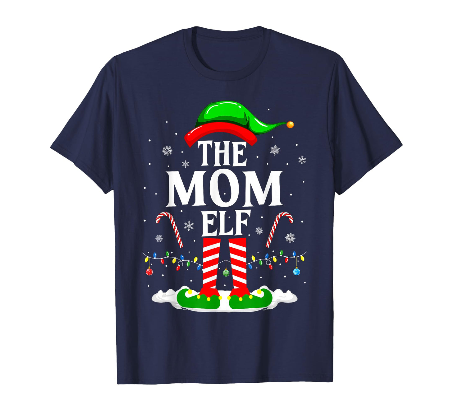 The Mom Elf Funny Xmas Elf Matching Family Christmas T-Shirt