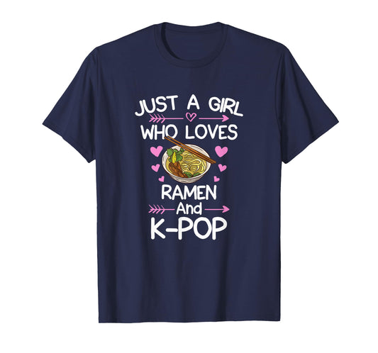 Ramen And K-Pop Anime for Teen Girls T-Shirt
