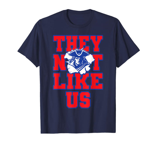 Not Like Patriots Back to School Spirit RWB T-Shirt
