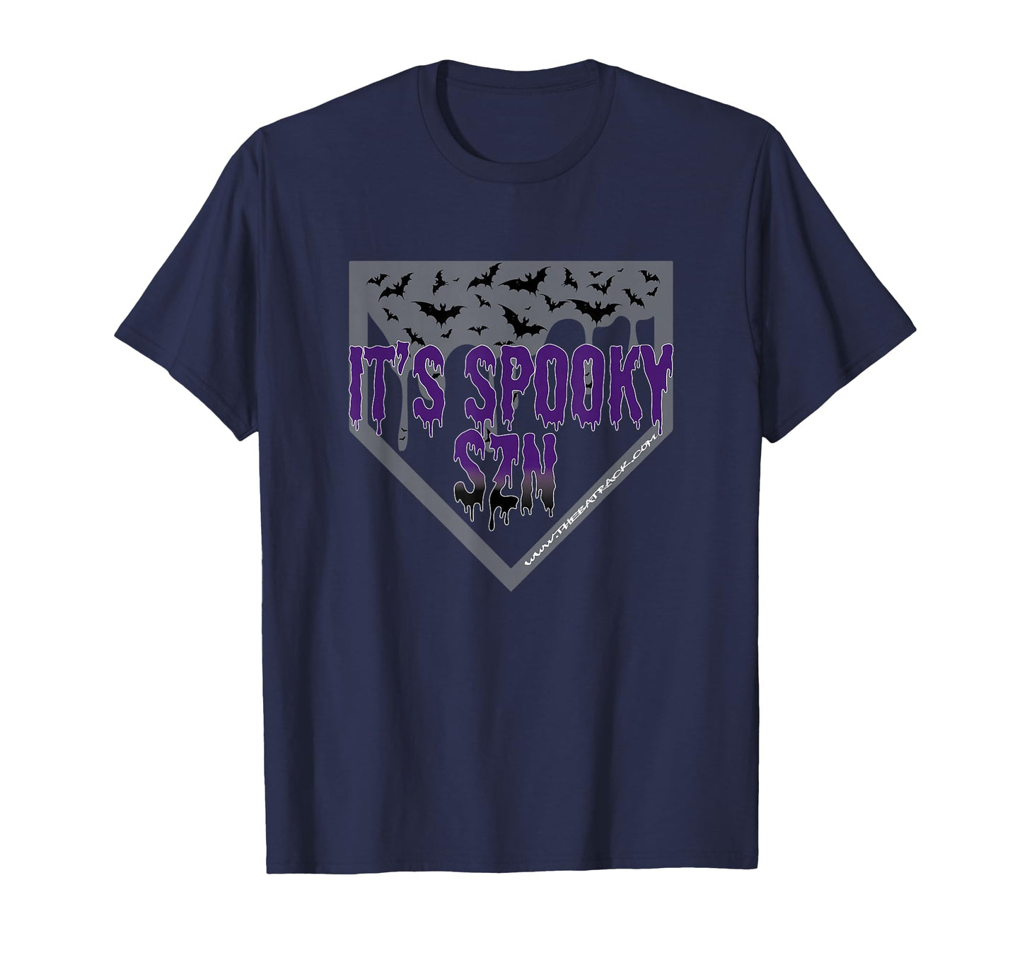 Halloween Baseball It’s Spooky SZN Dripping Letters Bat T-Shirt