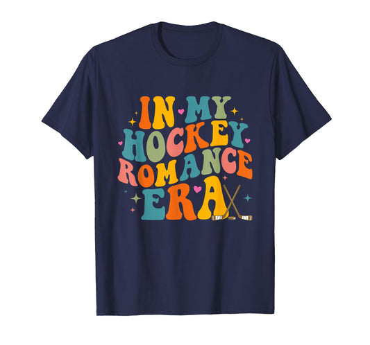 In My Hockey Romance Era Retro Groovy Game Day Funny Sports T-Shirt