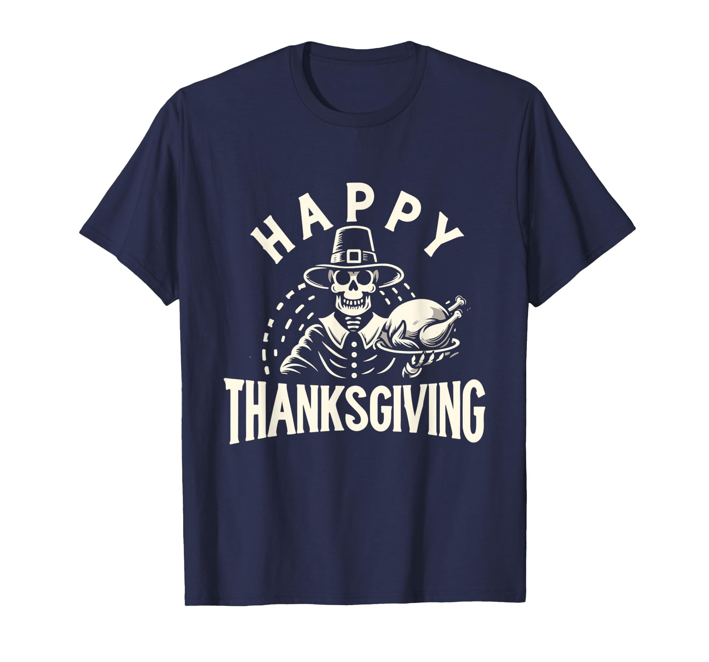 Happy Thanksgiving Skeleton and Turkey T-Shirt