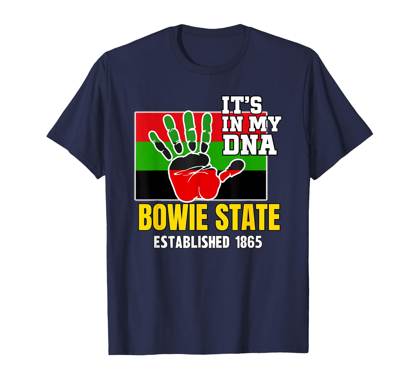 Bowie State, BSU, Red, Black and Green HBCU T-Shirt