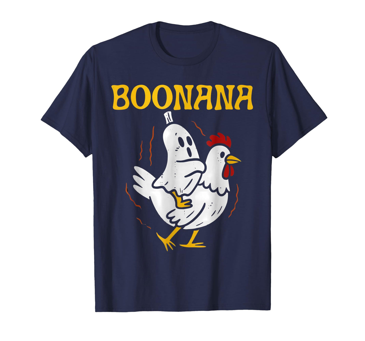 Boonana Riding Chicken Halloween Ghost Spooky Banana Costume T-Shirt