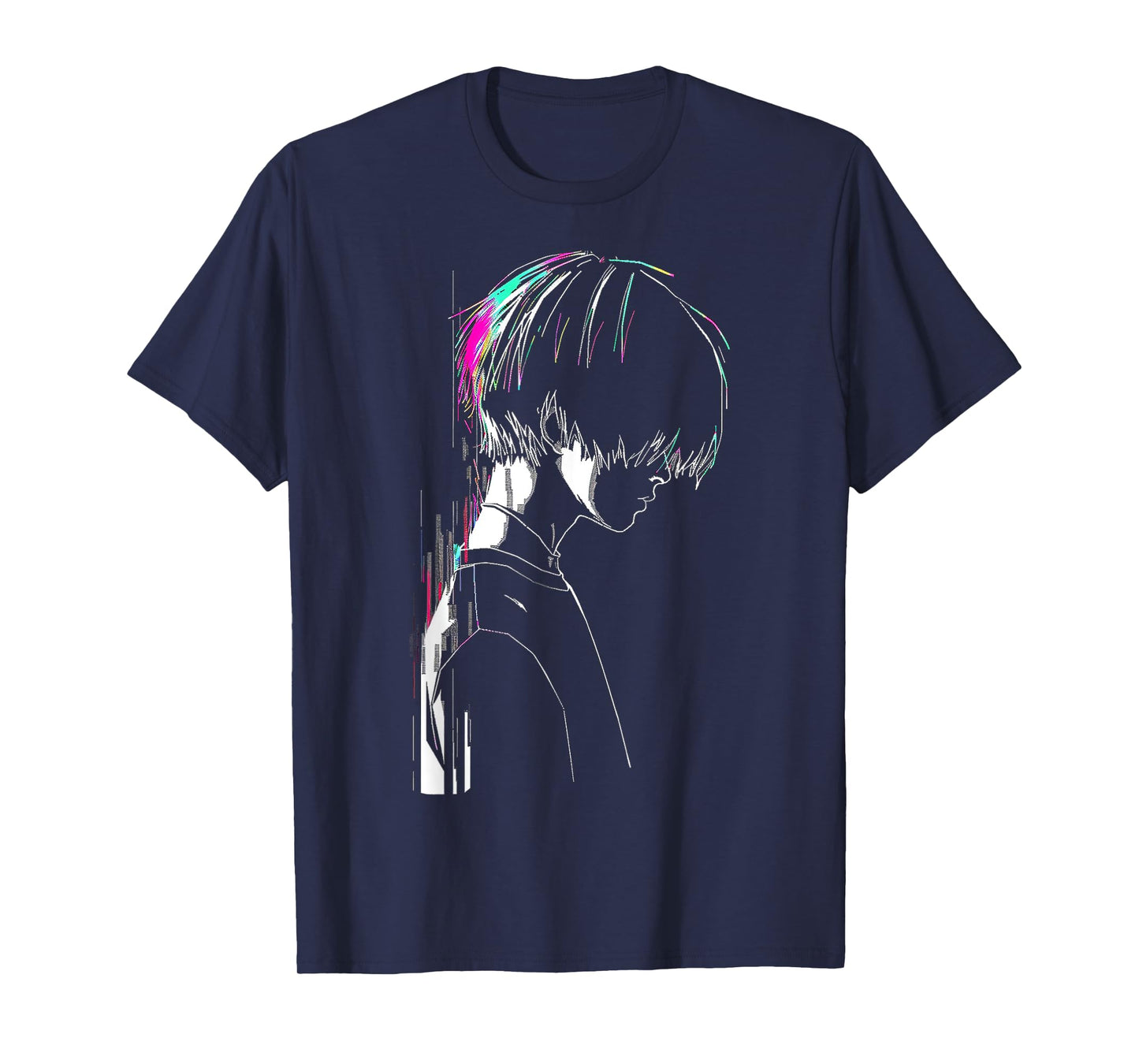 Anime Manga Motif Pixel Illustration Anime T-Shirt