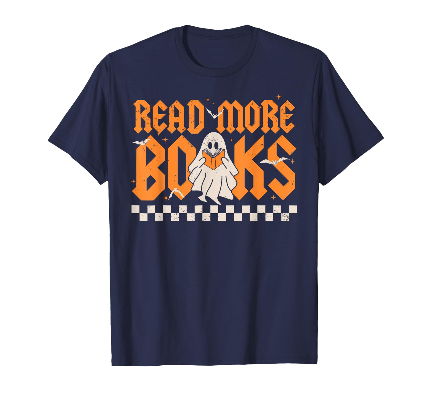 Groovy Booooks Ghost Read More Books Funny Teacher Halloween T-Shirt