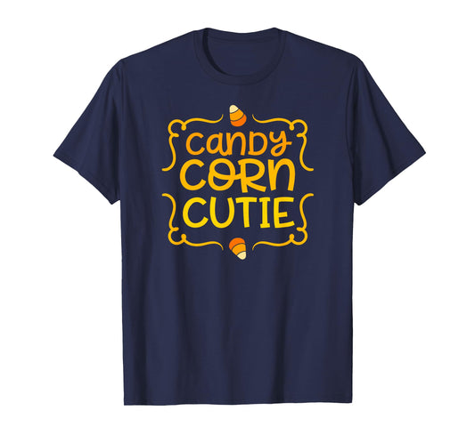 Halloween CANDY CORN CUTIE Toddler Girl Kids Mom Fall Season T-Shirt