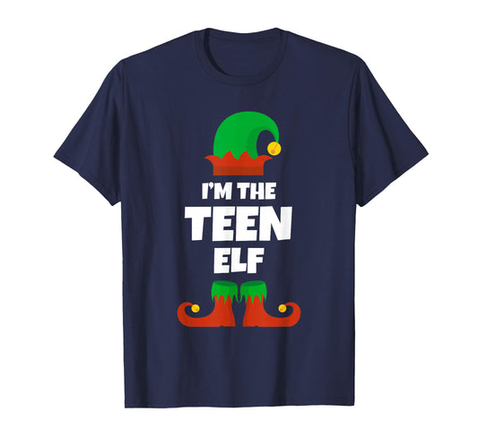 I'm The Teen Elf Family Pajama Christmas Teenage Teenager T-Shirt