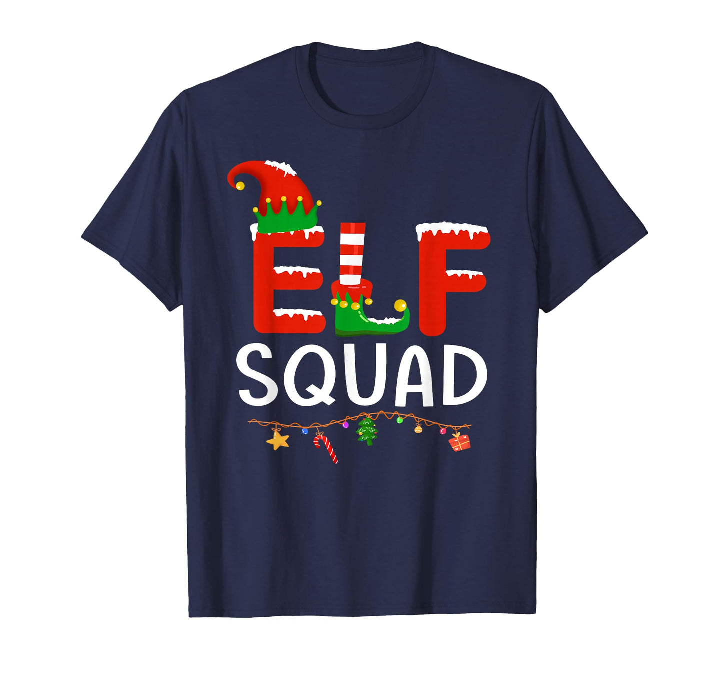 Elf Family Christmas Matching Pajamas Men Women Elf Squad T-Shirt