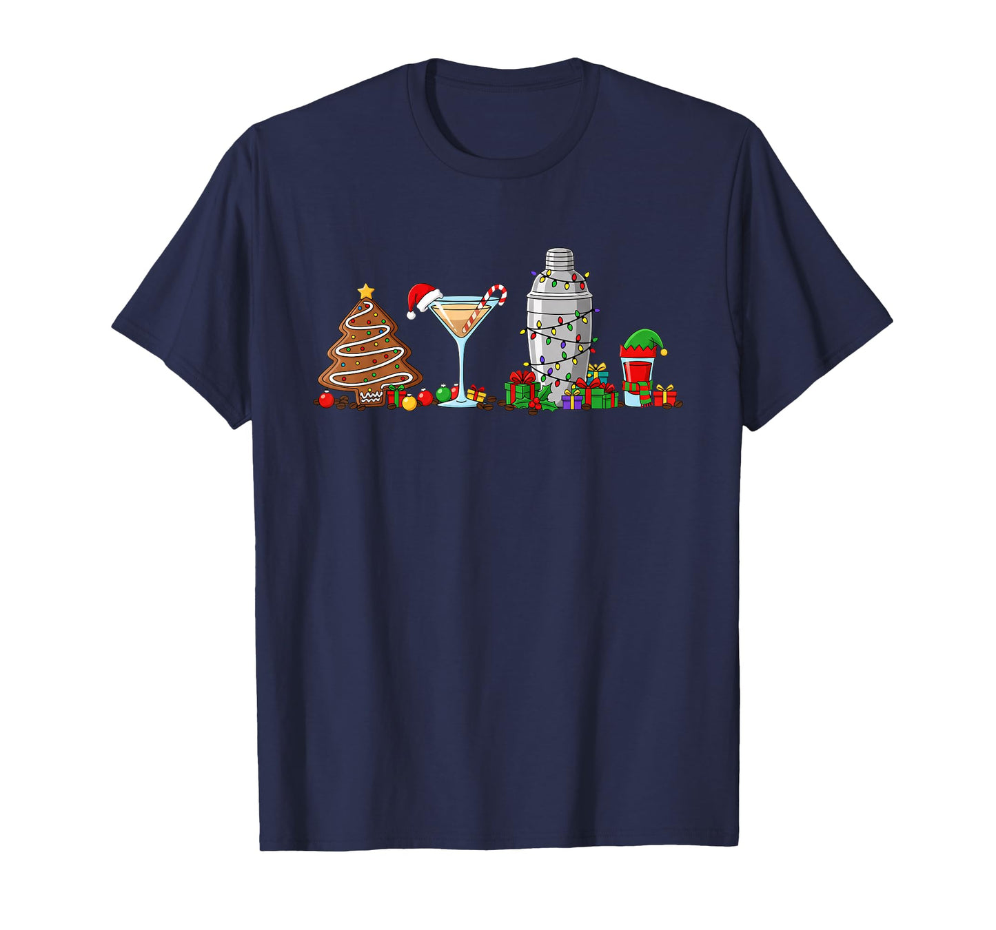Alcohol & Cocktails Christmas & Shaker Holiday Cheer T-Shirt