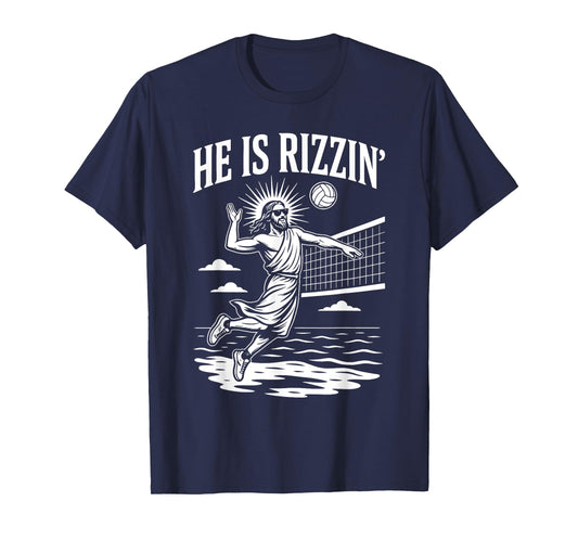 He Is Rizzin Funny Volleyball Meme Rizz T-Shirt