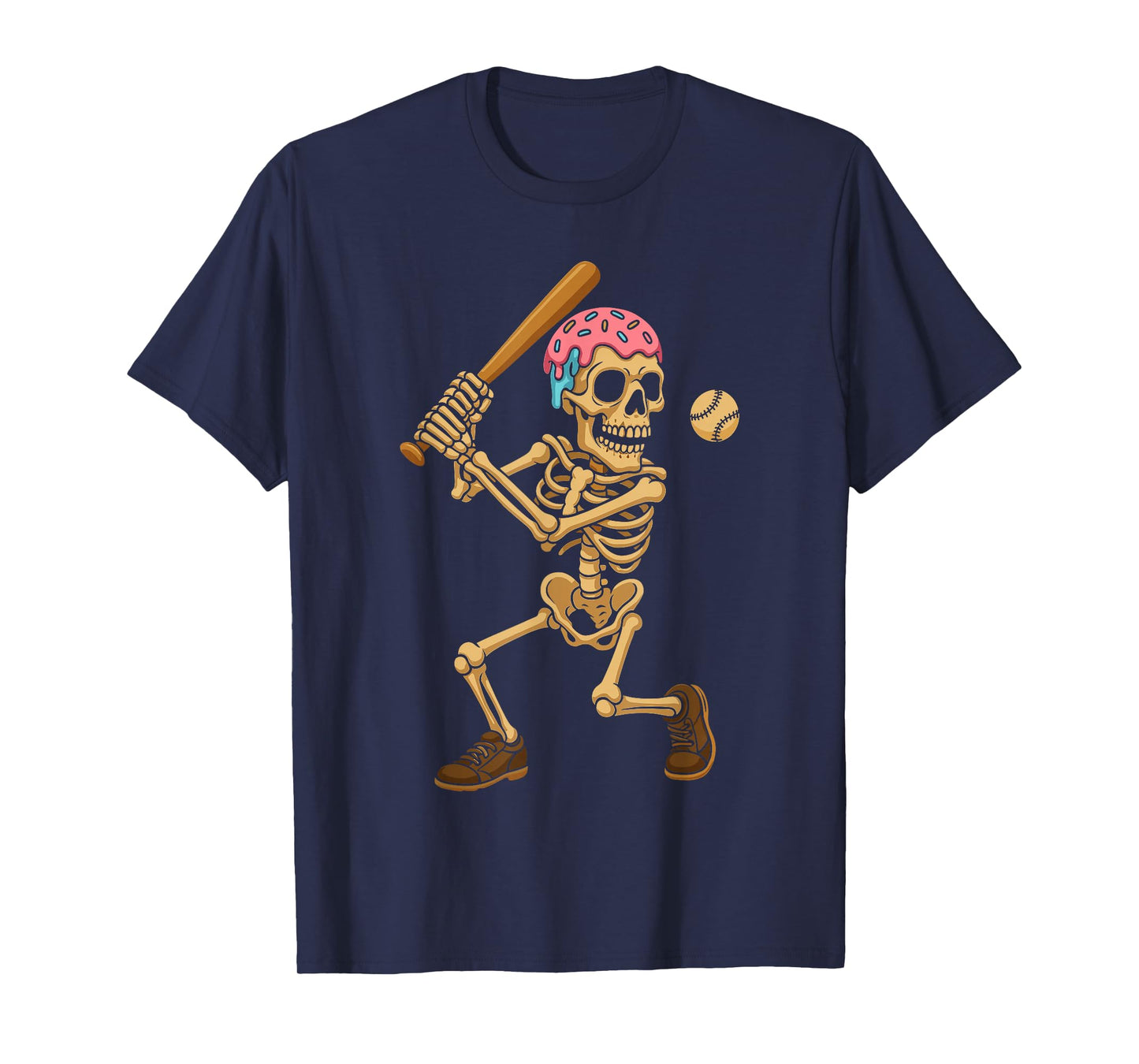 Baseball Lifestyle 101 Apparel Youth Ice Cream Drip Skeleton T-Shirt