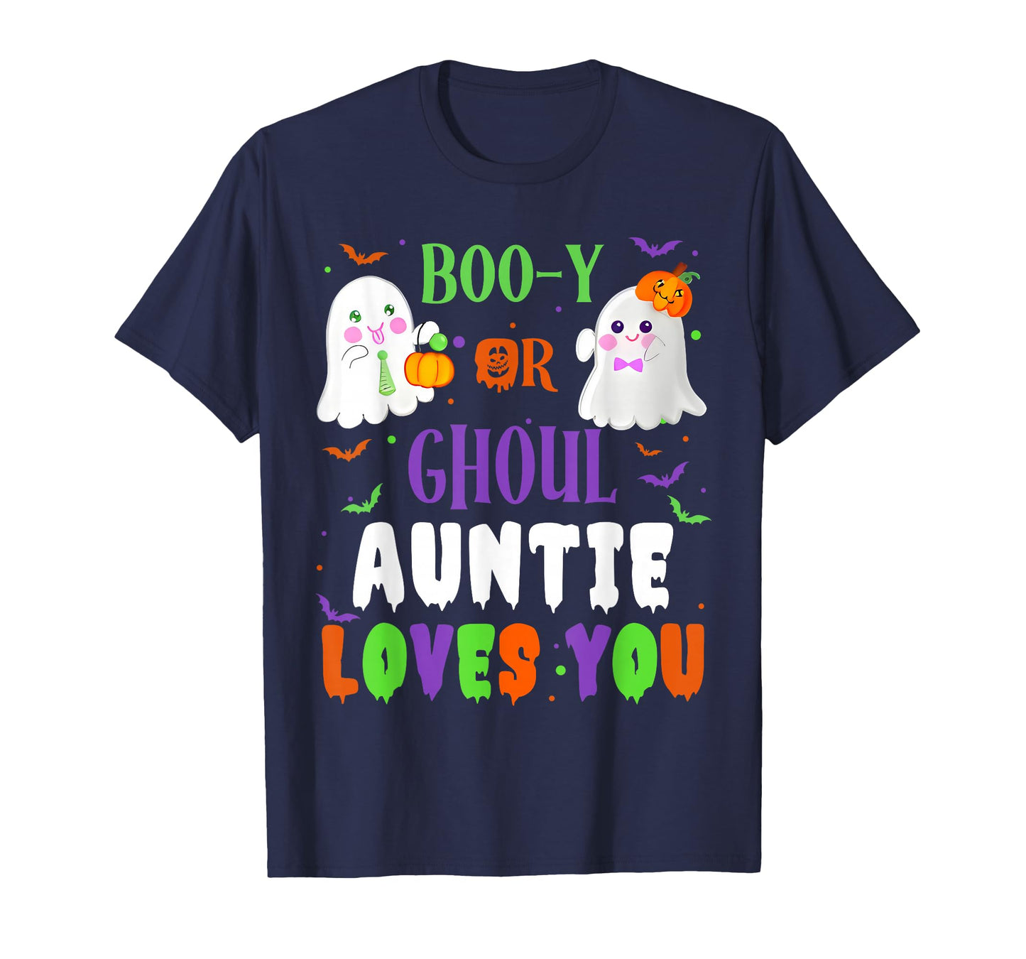 Boo-y Or Ghoul Auntie Loves You Boo Halloween Baby Gender T-Shirt