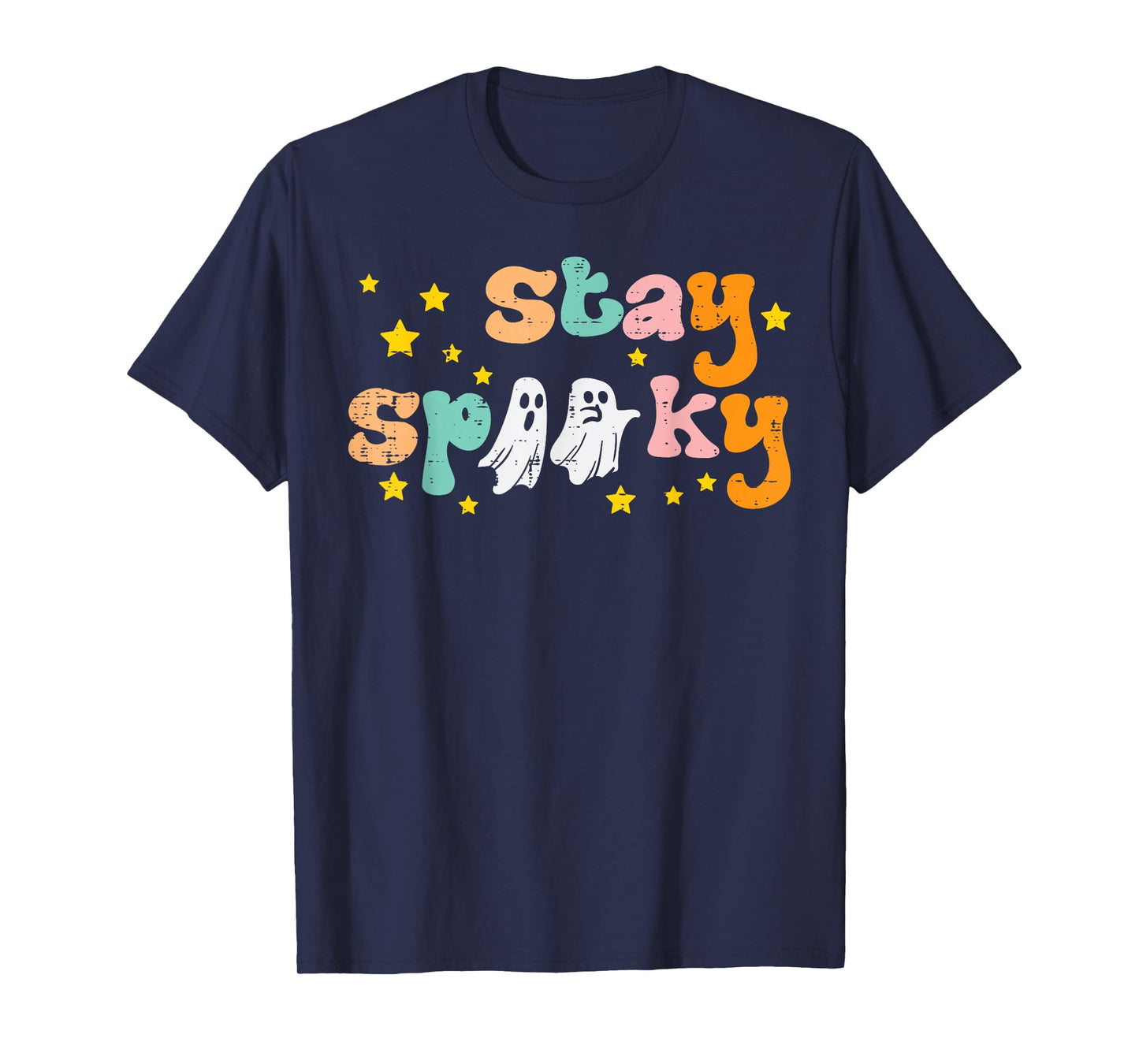 Spooky Ghosts Retro Vintage Halloween Costume Men Women Kids T-Shirt