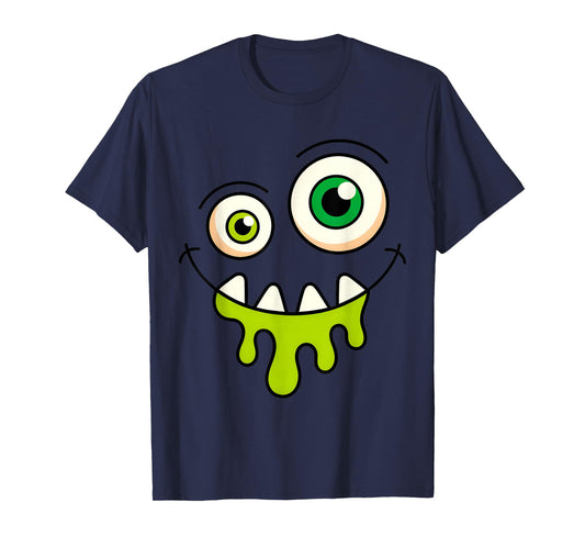 Cute Monster Face Easy Halloween Group Costume T-Shirt
