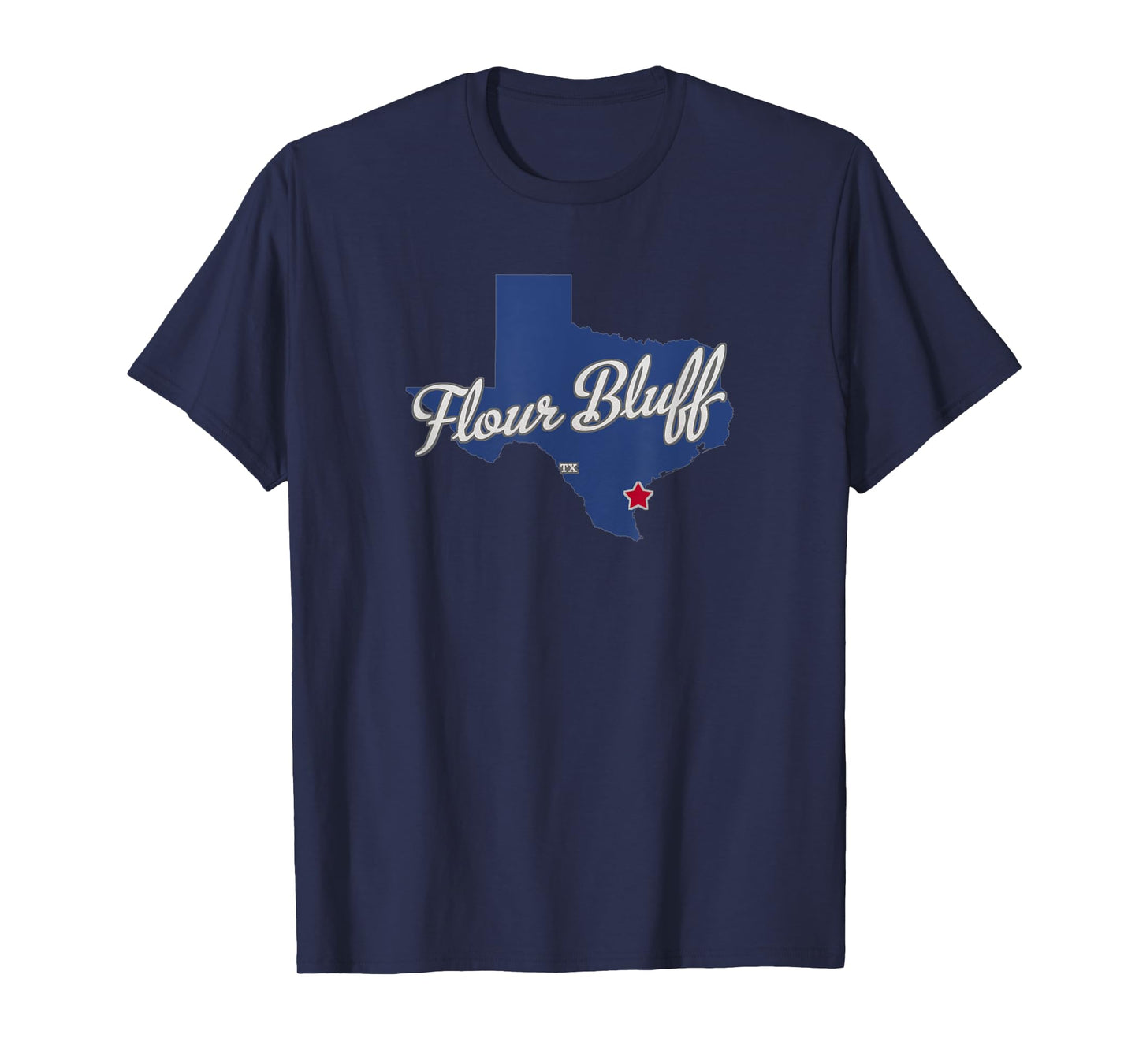 Flour Bluff Texas TX Map T-Shirt