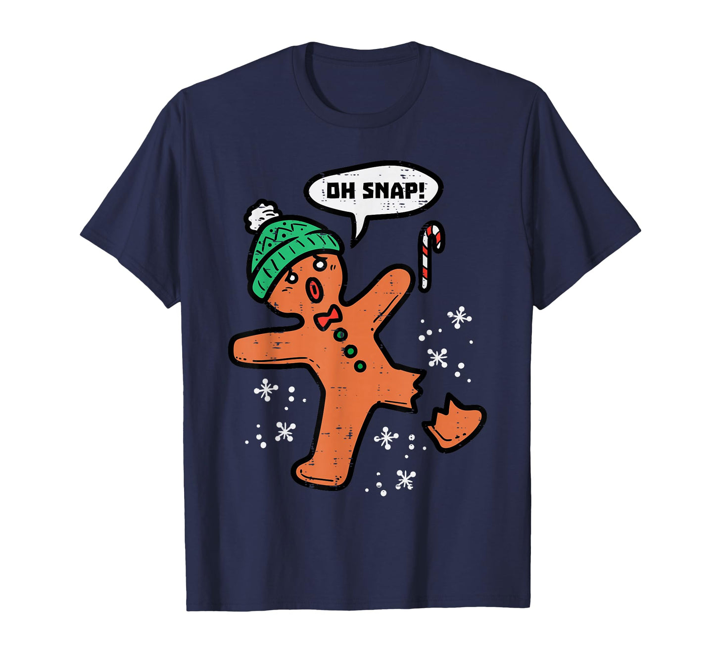 Oh Snap Gingerbread Man Funny Christmas Xmas Men Women Kids T-Shirt