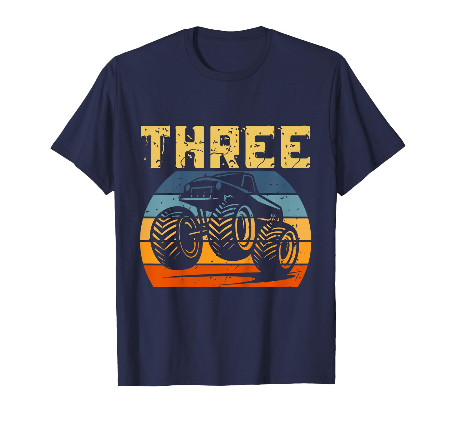 Kids 3 Year Old 3rd Birthday Monster Truck Boys Girls Kids T-Shirt