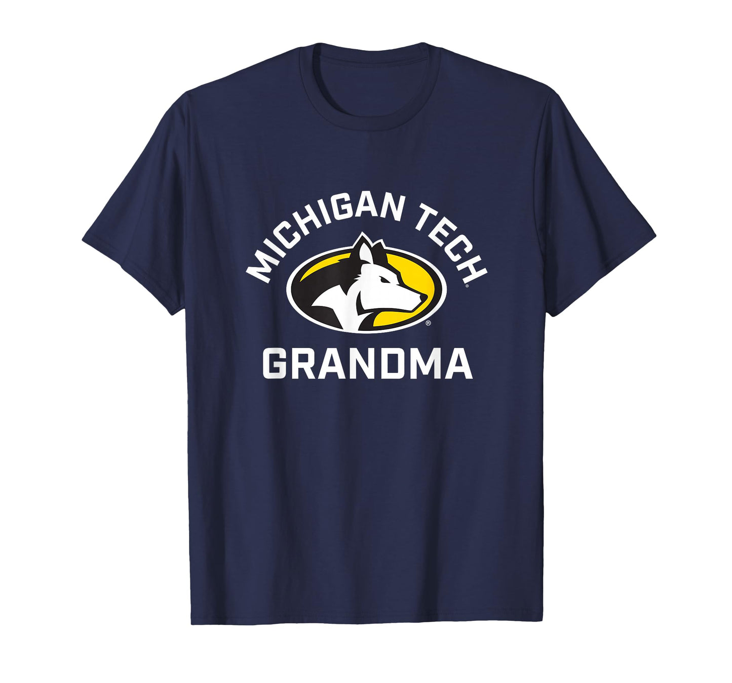 Michigan Tech Huskies Arched Grandma T-Shirt