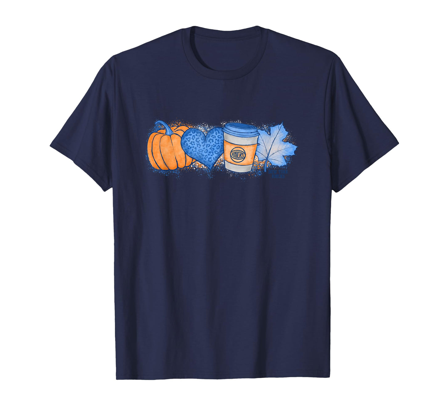NBA New York Knicks Cozy Fall Painted Banner T-Shirt
