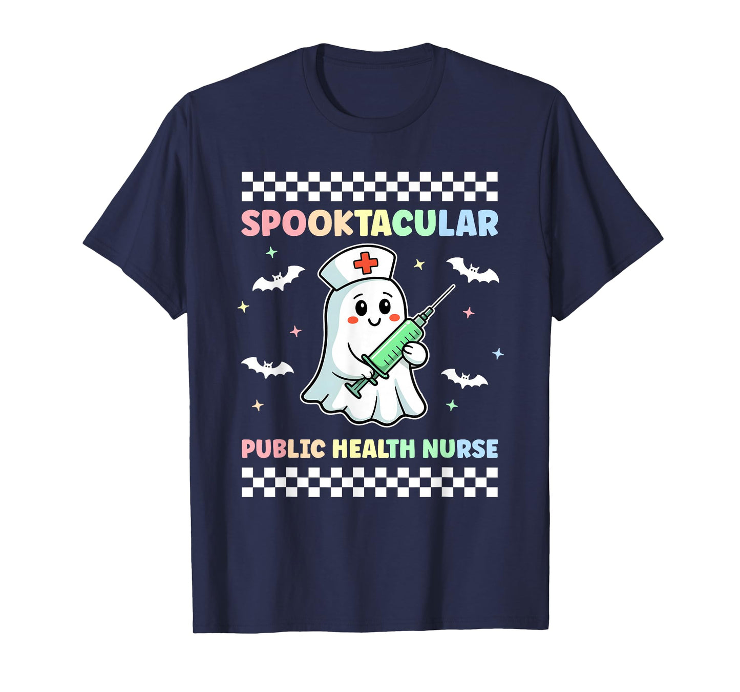 Spooktacular Public Health Nurse Halloween Costume Scrub T-Shirt