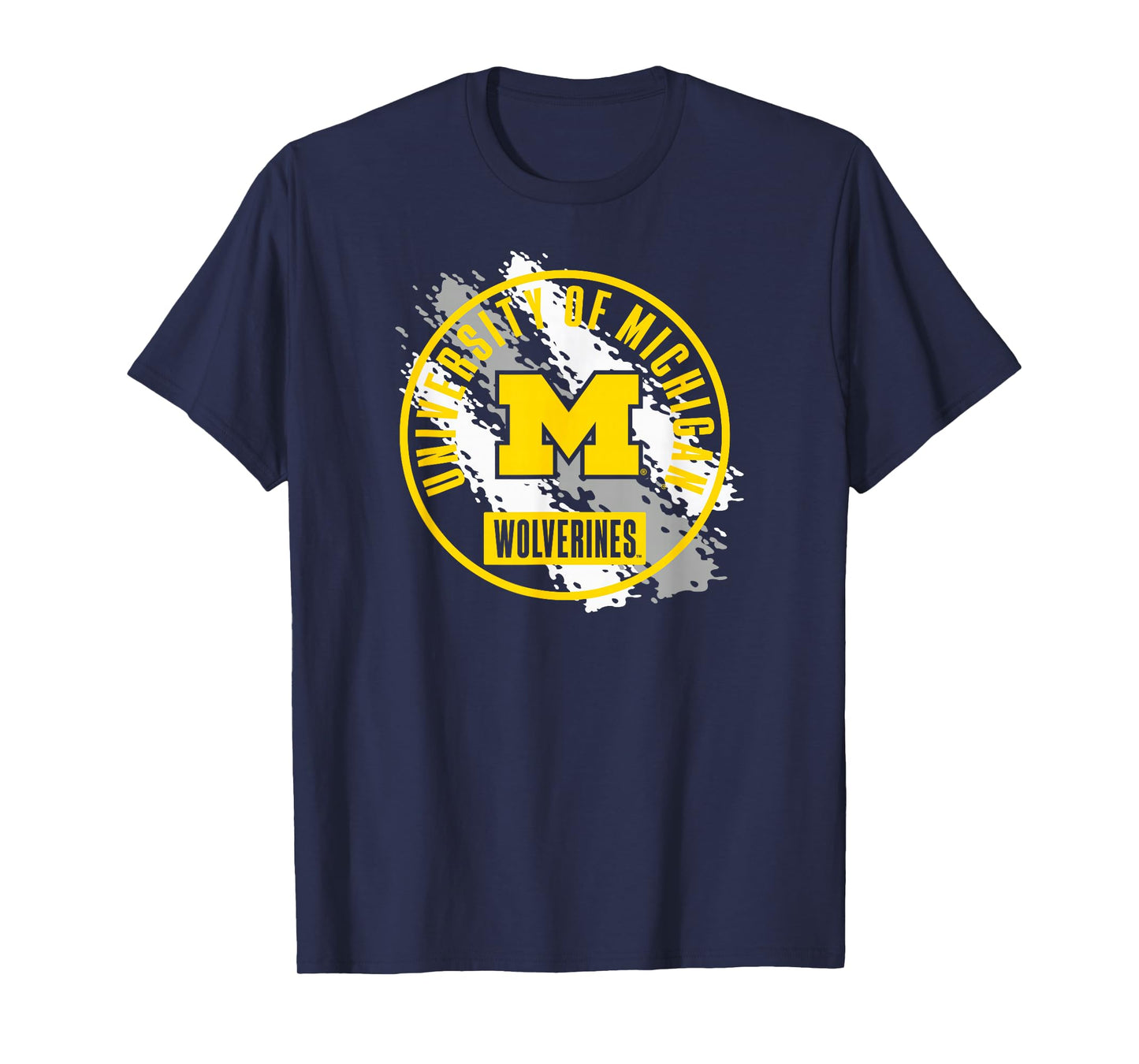 Michigan Wolverines Retro Paint Navy Officially Licensed T-Shirt