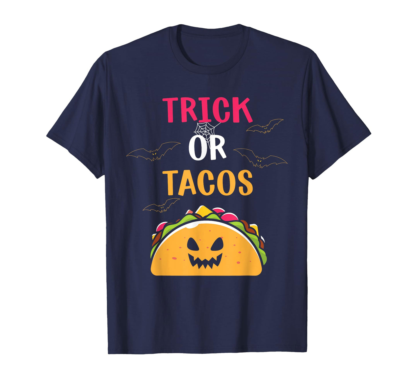 Trick or Tacos funny Halloween Mexican Food Men Women Kids T-Shirt