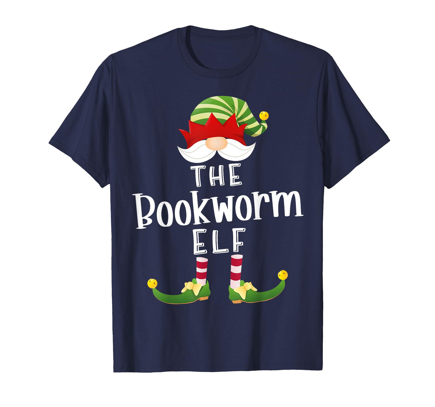 Bookworm Elf Group Christmas Funny Pajama Party T-Shirt