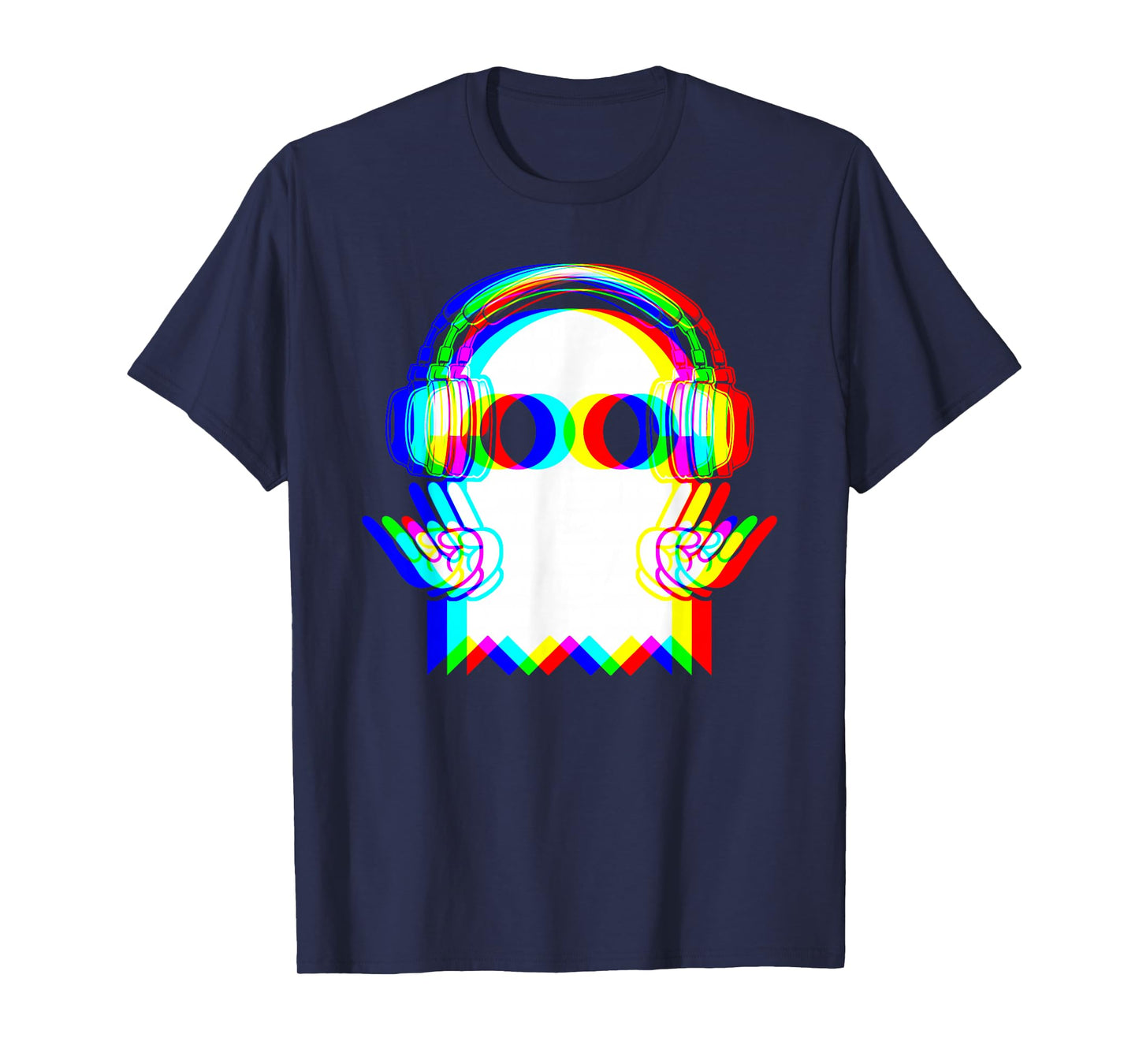 Ghost Trippy Vaporwave Halloween Techno Rave EDM Music Party T-Shirt