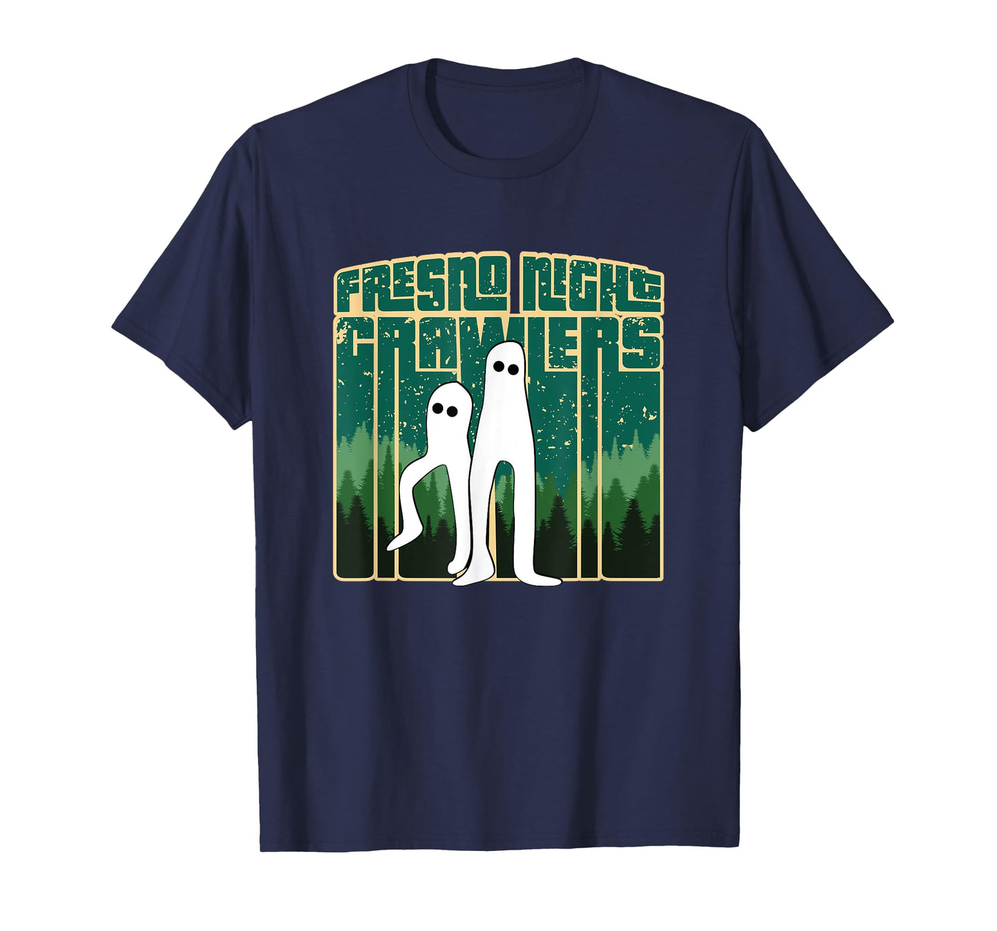 Fresno Night Crawlers - Retro Cute Cryptid Haunted Pants T-Shirt