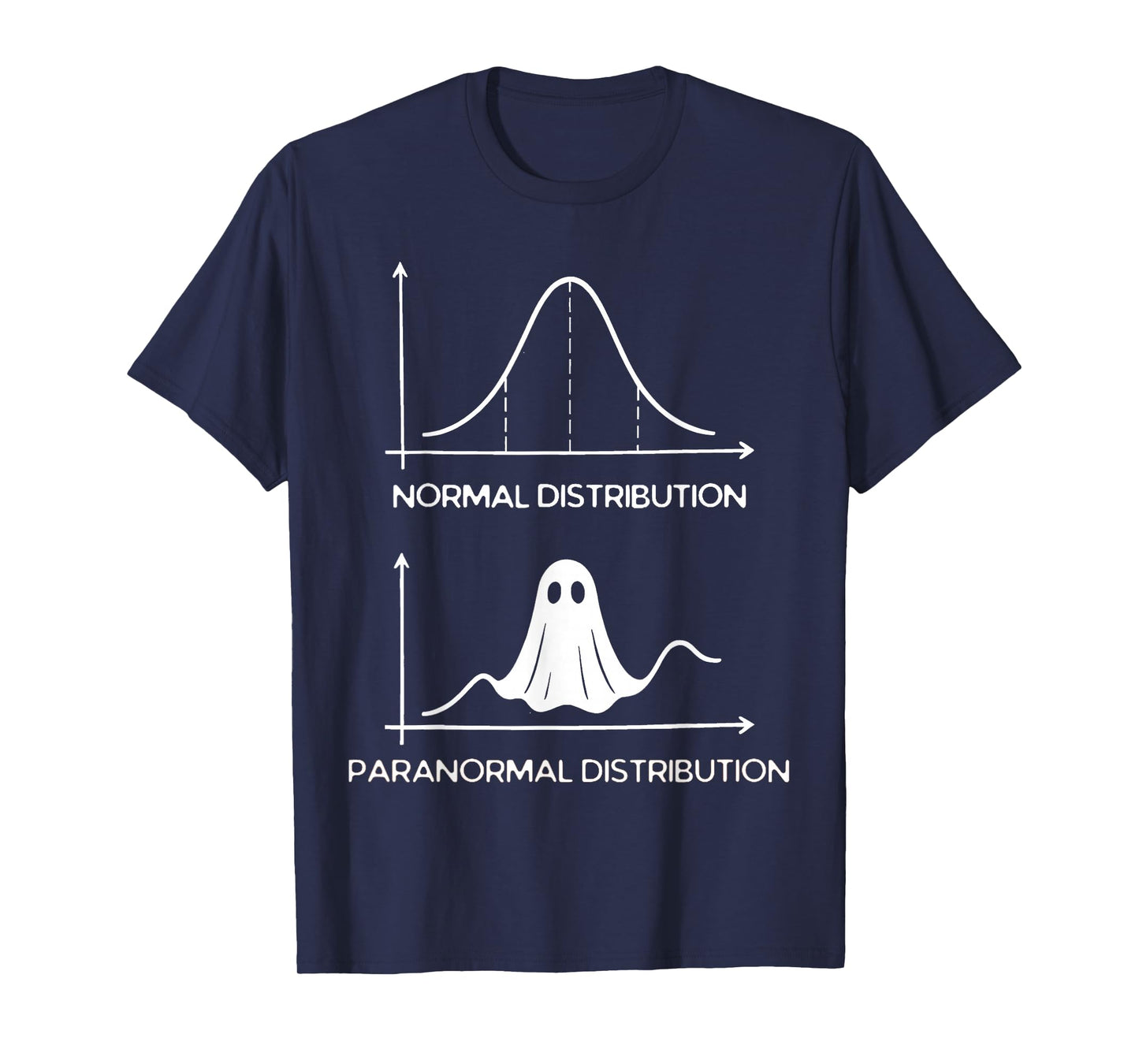 Funny Math Paranormal Distribution Halloween Joke T-Shirt