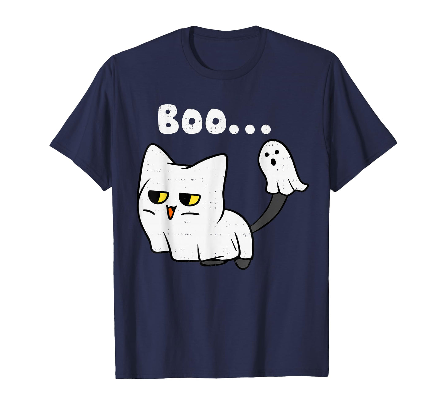 Cat Boo Ghost Cute Kitty Spooky Funny Halloween Meow Pet T-Shirt