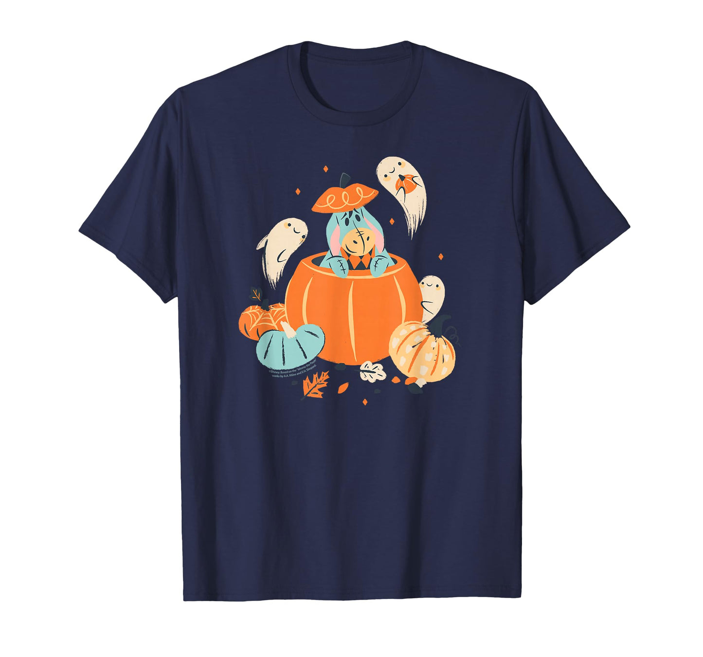 Disney Winnie the Pooh Eeyore Pumpkin & Ghost Pals Halloween T-Shirt