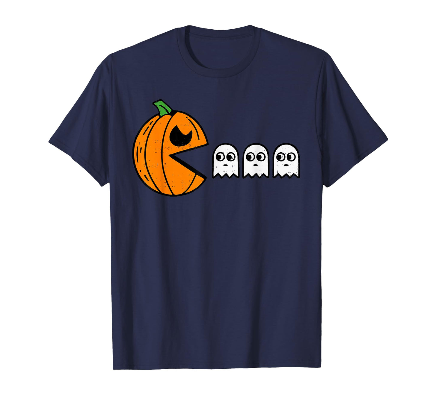 Pumpkin Eating Ghost Gamer Halloween Gaming Boys Teen Kids T-Shirt