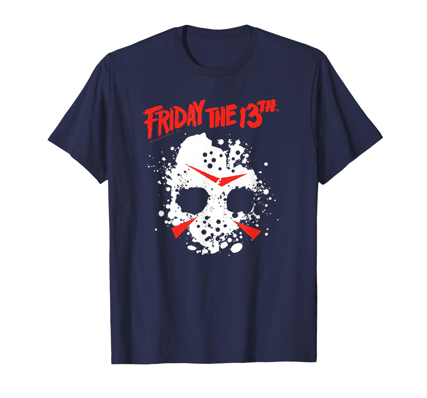 Friday The 13th Abstract Mask with Logo Retro Horror Movie T-Shirt