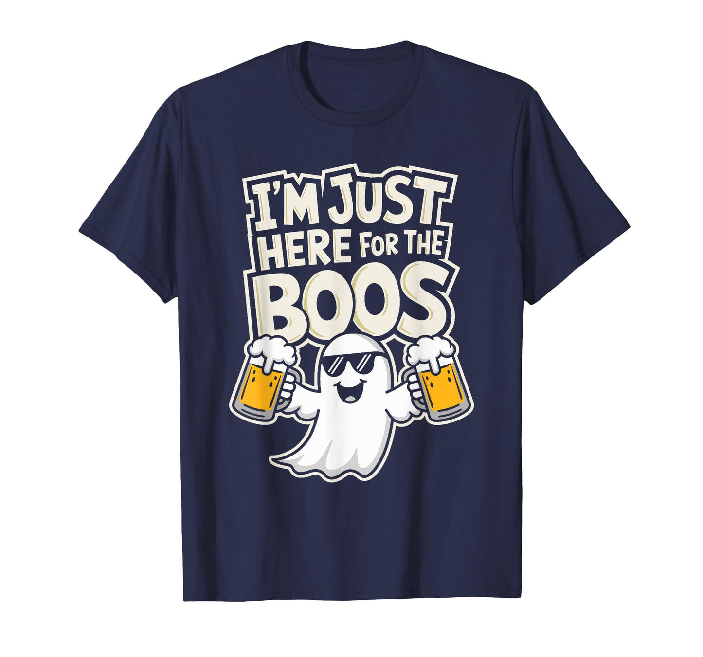 I'm Just Here for The Boos Ghost Beer Halloween Party Men T-Shirt