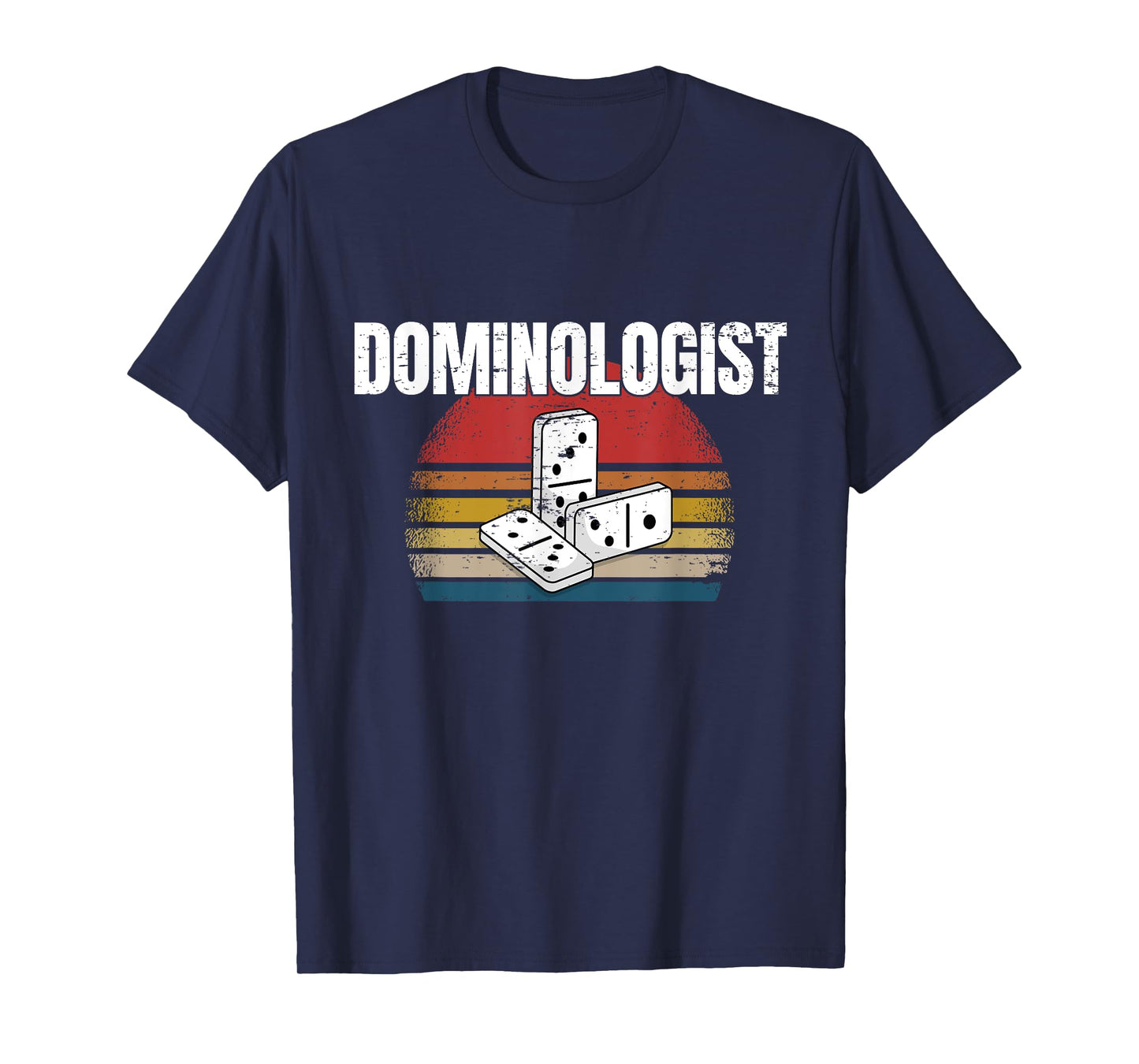 Retro Domino Player Dominoes Game Dominologist Funny Saying T-Shirt