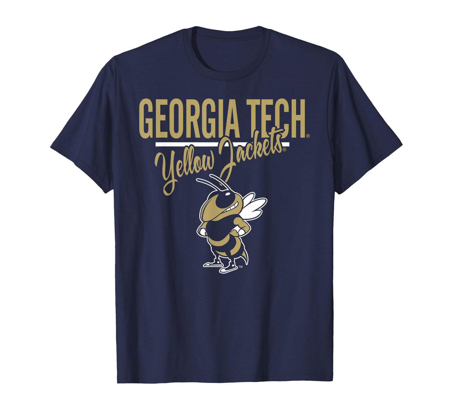 Georgia Tech Yellow Jackets Mascot Navy Officially Licensed T-Shirt