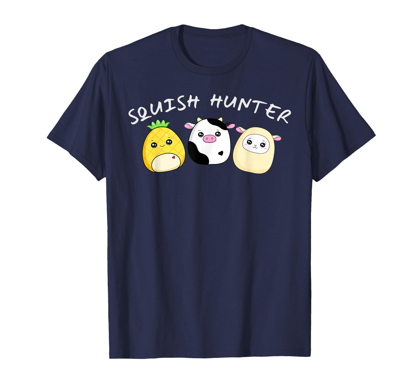 Squish hunter cute animals pineapple cow lamb T-Shirt