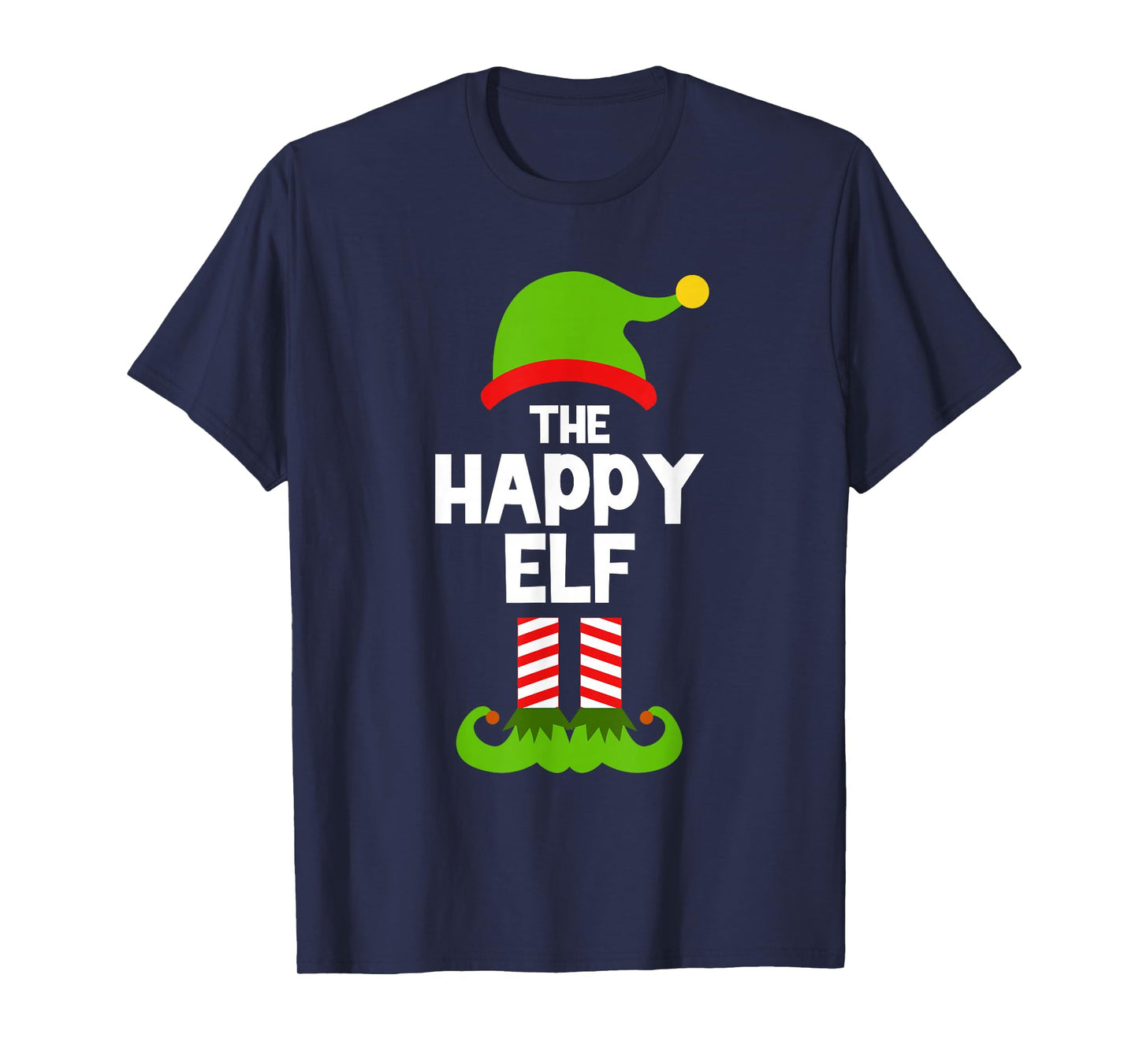 Funny The Happy Elf Christmas Family Party Pajama T-Shirt