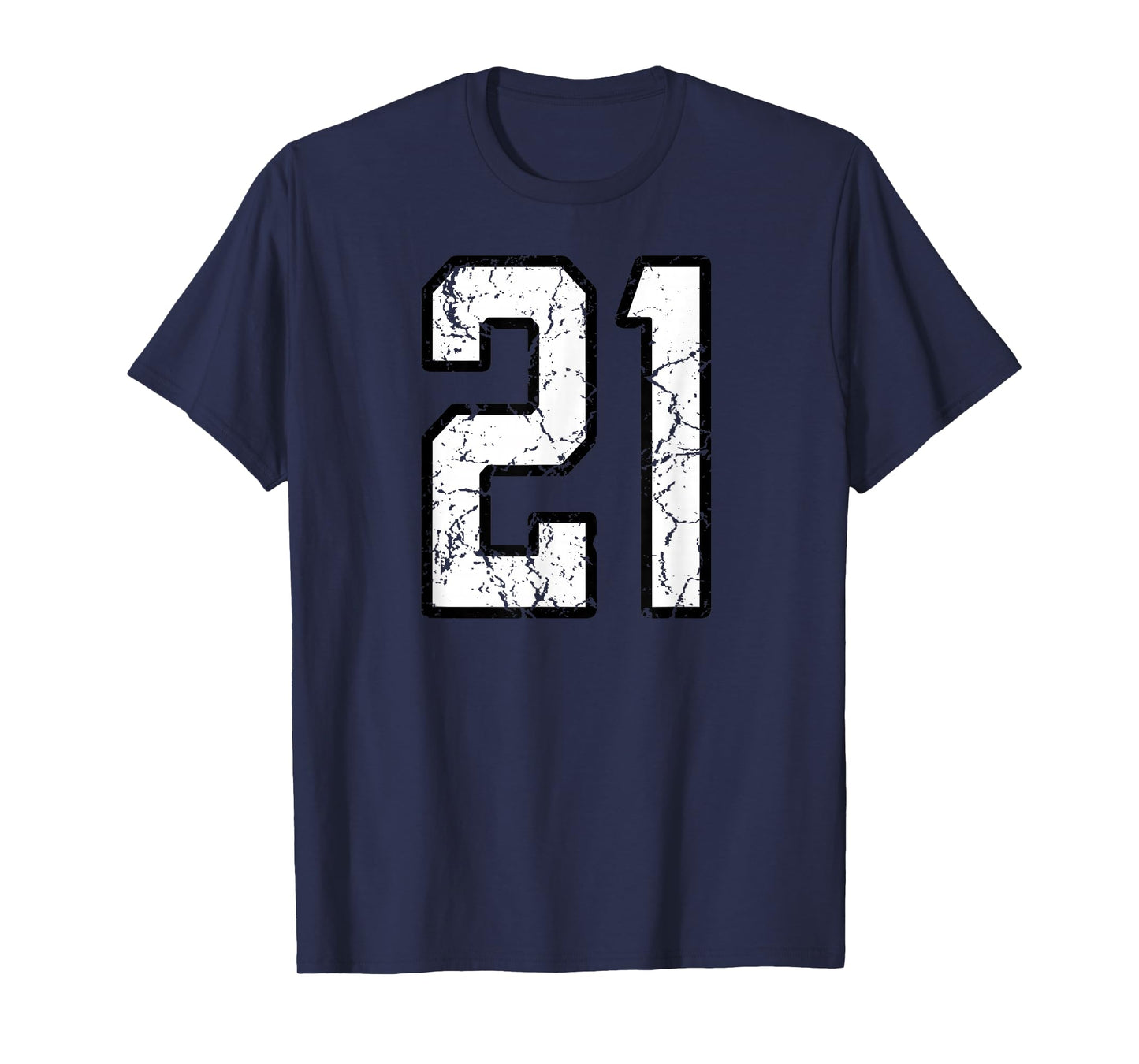 White and Black Sports Number 21 Jersey Uniform Player T-Shirt
