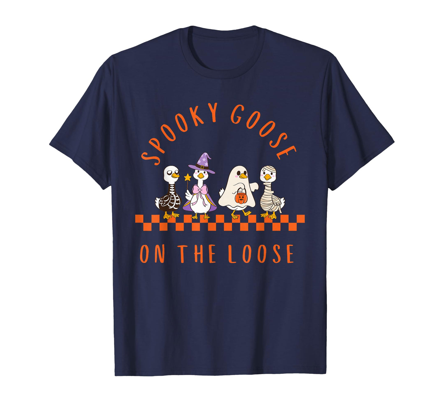 Just A Spooky Goose On The Loose Silly Funny Halloween T-Shirt