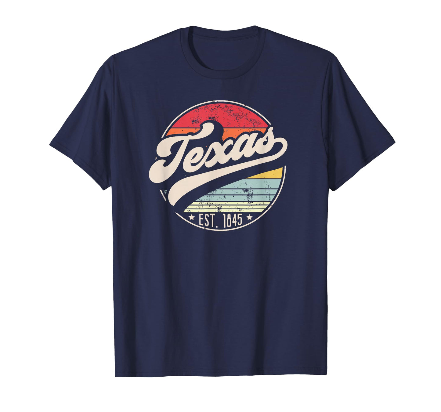 Retro Texas Home State TX Cool 70s Style Sunset T-Shirt