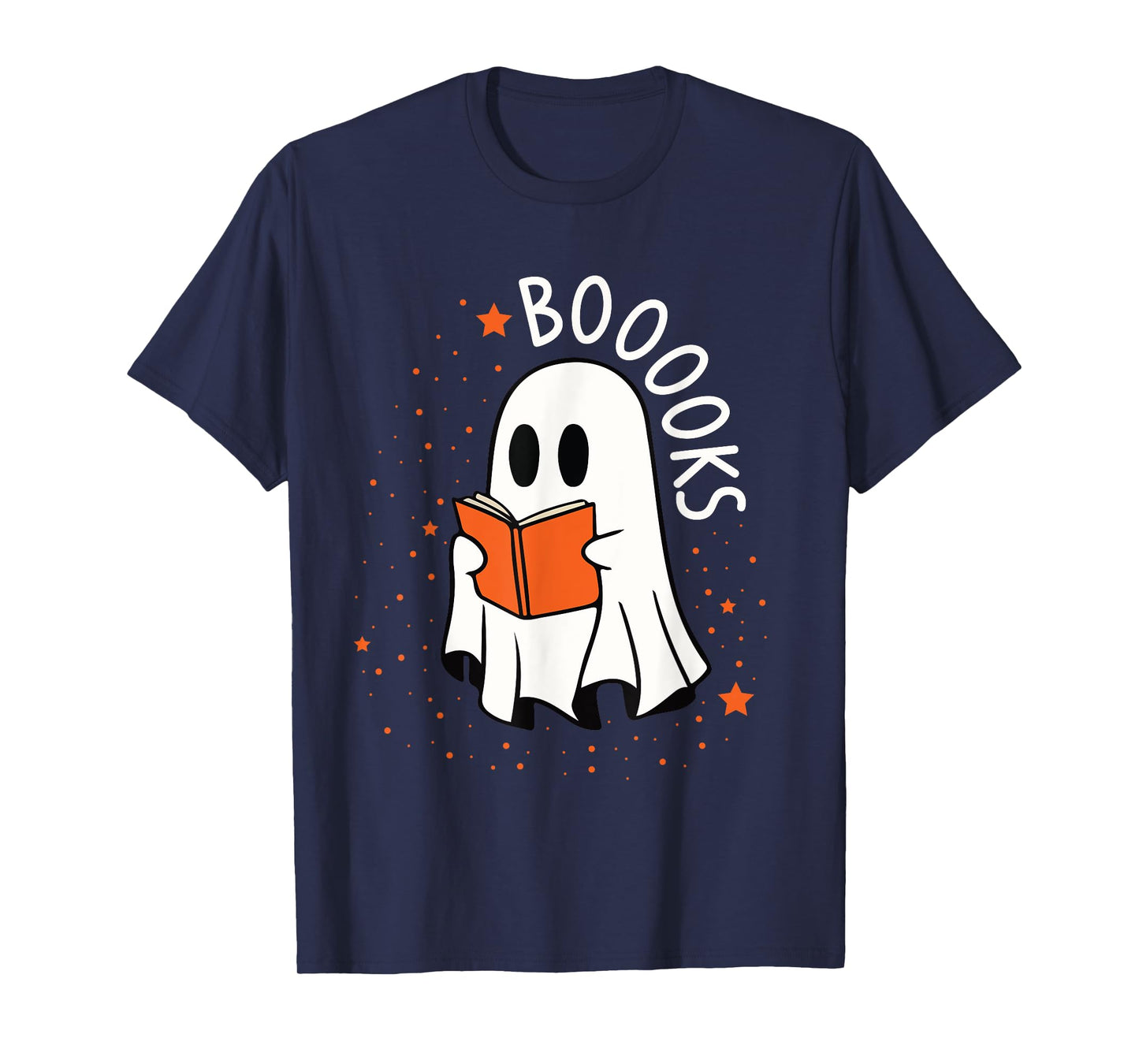 Ghost Reading Books Boooks Halloween Teacher Boook T-Shirt for Men Women Kids