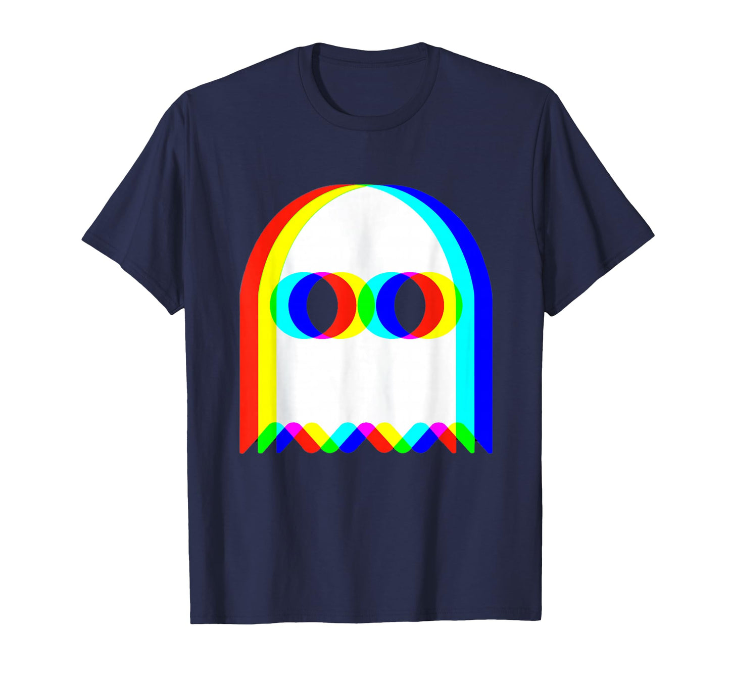 Funny Trippy Ghost Vaporwave Halloween Rave Party Funny T-Shirt