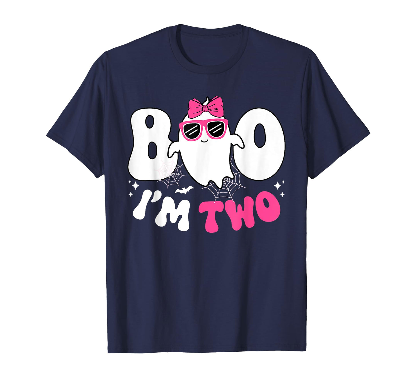 Kids Ghost Boo I'm Two 2nd Birthday Girl Halloween T-Shirt