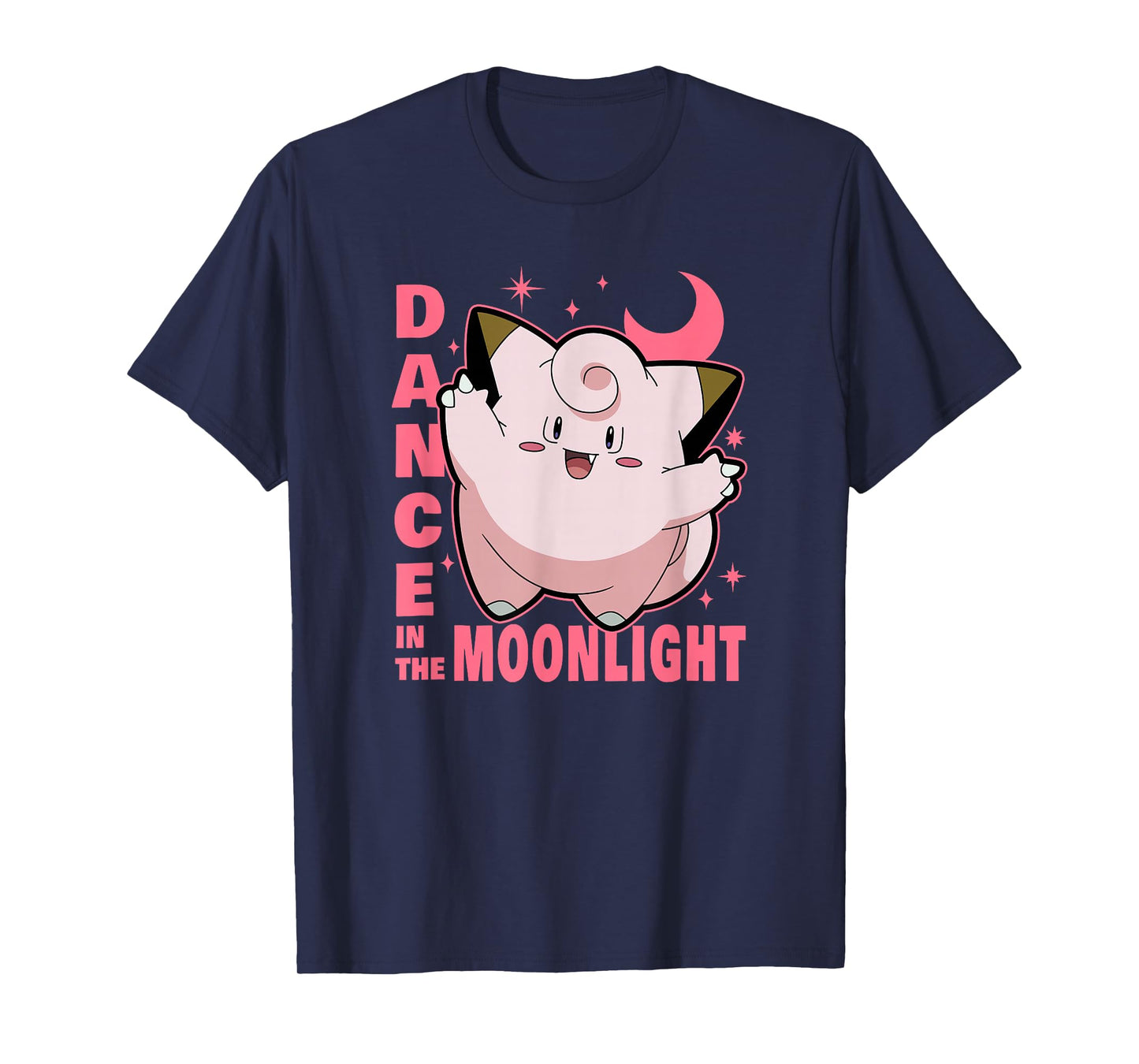 Pokémon Clefairy Dance in The Moonlight Big Face T-Shirt