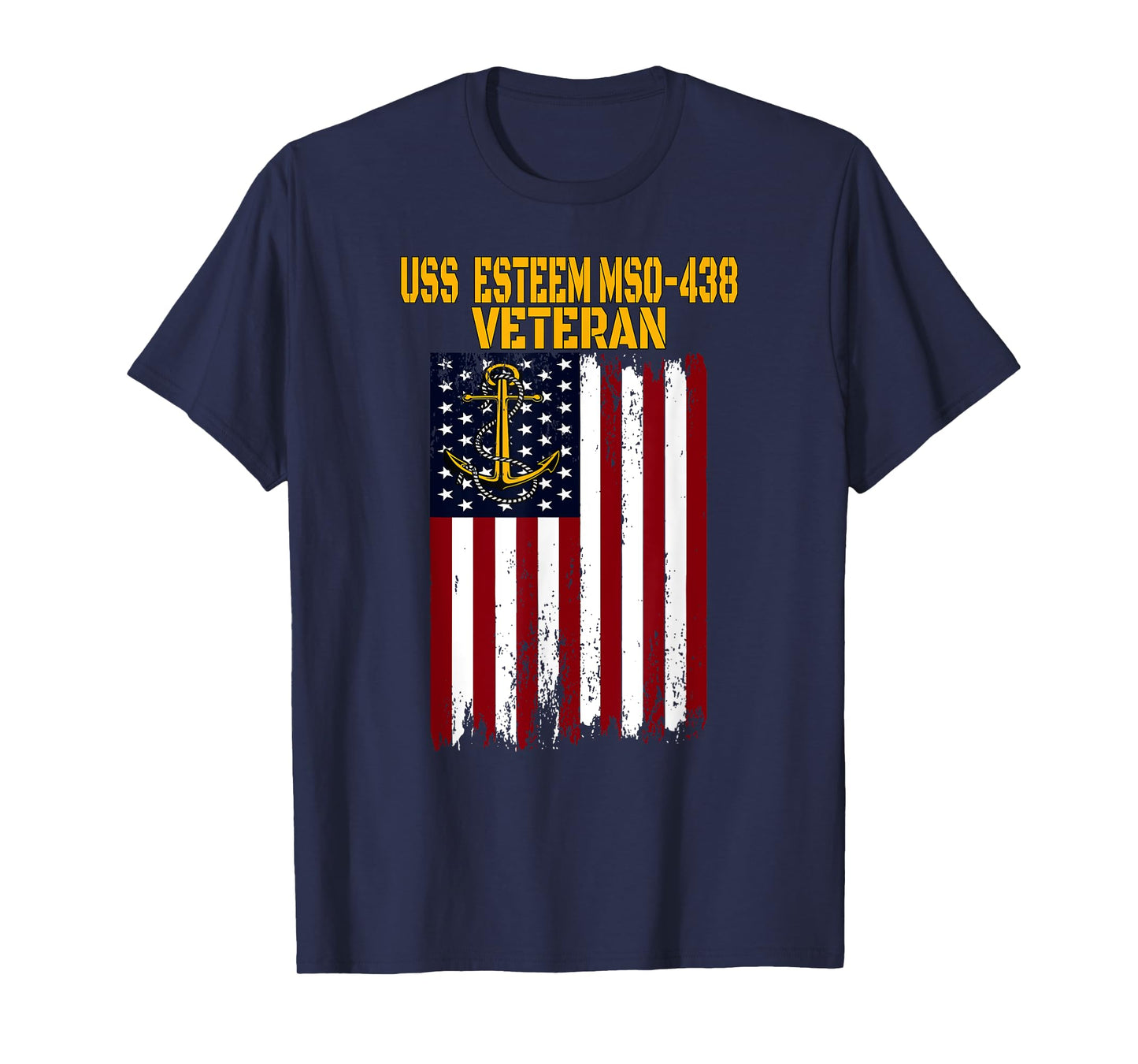 USS Esteem MSO-438 Minesweeper Warship Veterans Day T-Shirt