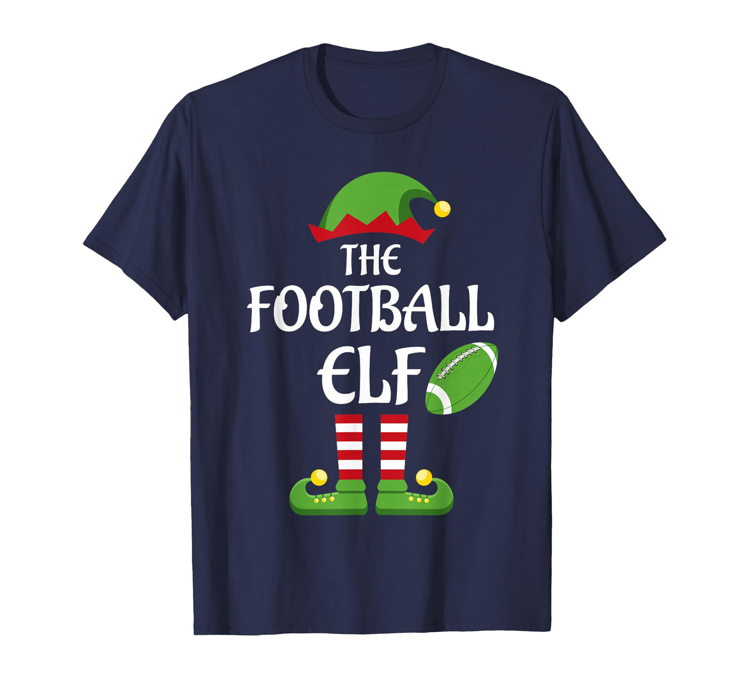 Football Elf Family Matching Group Christmas T-Shirt